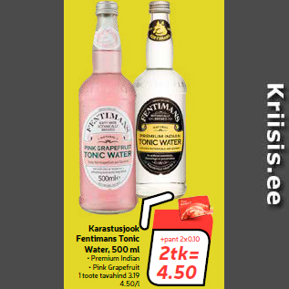 Скидка - Безалкогольный напиток Fentimans Tonic Water, 500 мл