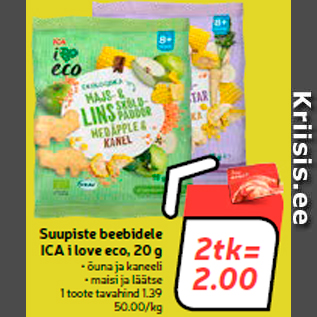 Allahindlus - Suupiste beebidele ICA i love eco, 20 g