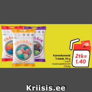Скидка - Жевательные конфеты Trösik, 90 г
