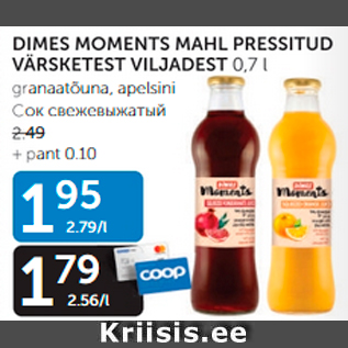 Allahindlus - DIMES MOMENTS MAHL PRESSITUD VÄRSKETEST VILJADEST 0,7 L