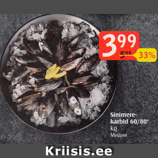 Allahindlus - Sinimerekarbid 60/80 g* kg