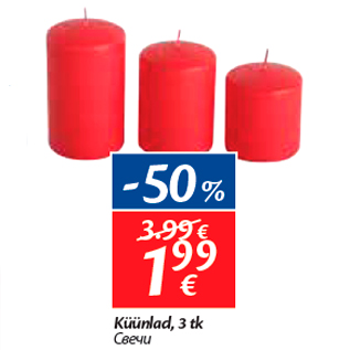 Allahindlus - Küünlad, 3 tk