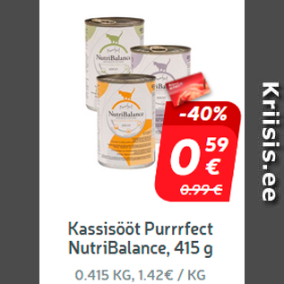 Allahindlus - Kassisööt Purrrfect NutriBalance, 415 g**