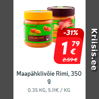 Allahindlus - Maapähklivõie Rimi, 350 g