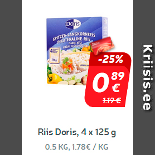 Allahindlus - Riis Doris, 4 x 125 g