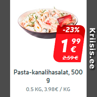 Allahindlus - Pasta-kanalihasalat, 500 g