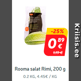 Allahindlus - Rooma salat Rimi, 200 g