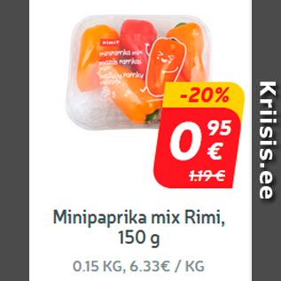 Allahindlus - Minipaprika mix Rimi, 150 g
