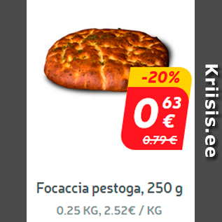 Allahindlus - Focaccia pestoga, 250 g*