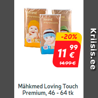 Allahindlus - Mähkmed Loving Touch Premium, 46 - 64 tk***