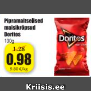 Скидка - Кукурузные чипсы Doritos со вкусом перца 100 г