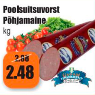 Скидка - Колбаса полукопченая Põhjamaine кг