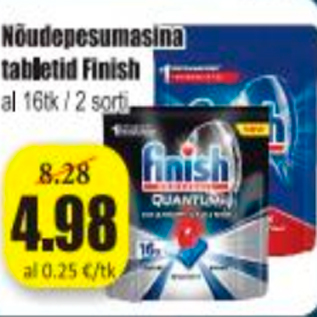 Allahindlus - Nõudepesumasina tabletid Finish