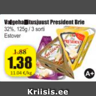 Allahindlus - Valgehallitusjuust President Brie