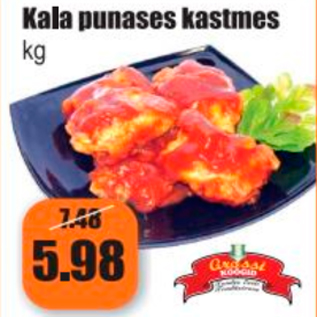 Allahindlus - Kala punases kastmes kg