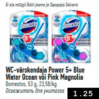 Allahindlus - WC-värskendaja Power 5+ Blue Water Ocean või Pink Magnolia