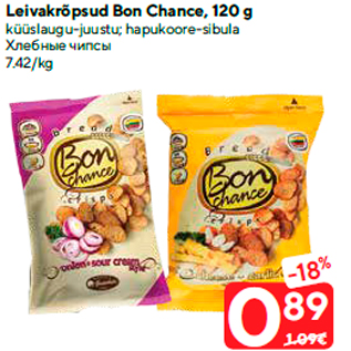 Allahindlus - Leivakrõpsud Bon Chance, 120 g