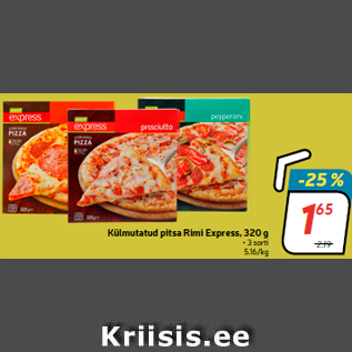 Allahindlus - Külmutatud pitsa Rimi Express, 320 g