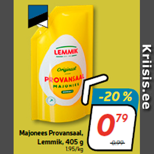 Allahindlus - Majonees Provansaal, Lemmik, 405 g