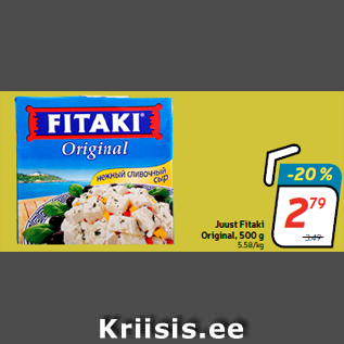 Allahindlus - Juust Fitaki Original, 500 g