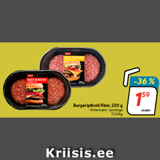 Allahindlus - Burgeripihvid Rimi, 220 g