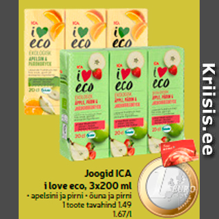 Allahindlus - Joogid ICA i love eco, 3x200 ml