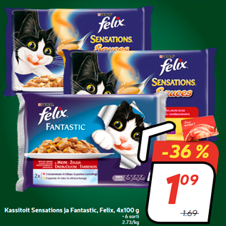 Allahindlus - Kassitoit Sensations ja Fantastic, Felix, 4x100 g
