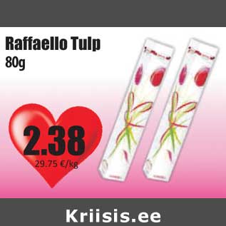 Allahindlus - Raffaello Tulp 80g