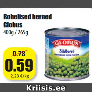 Allahindlus - Rohelised herned Globus