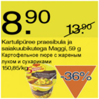 Allahindlus - Kartulipüree praesibula ja saiakuubikutega Maggi