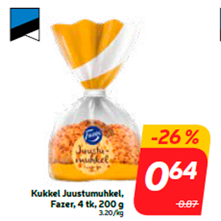 Allahindlus - Kukkel Juustumuhkel, Fazer, 4 tk, 200 g