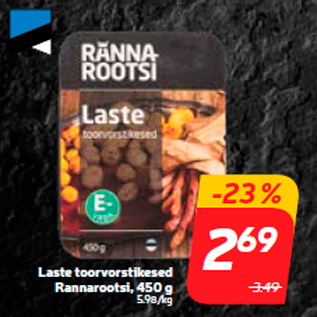 Скидка - Сырые колбаски для детей Rannarootsi, 450 г