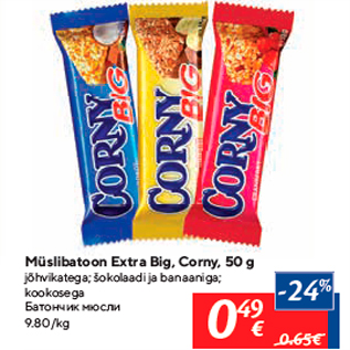 Allahindlus - Müslibatoon Extra Big, Corny, 50 g