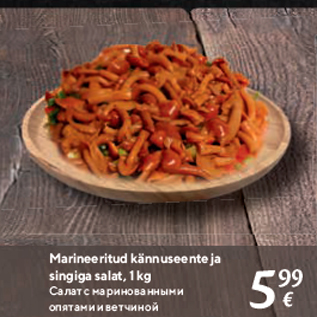 Allahindlus - Marineeritud kännuseente ja singiga salat, 1 kg