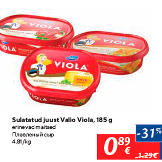 Allahindlus - Sulatatud juust Valio Viola, 185 g