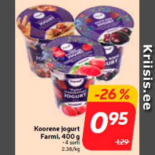 Скидка - Сливочный йогурт Farmi, 400 г