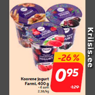 Allahindlus - Koorene jogurt Farmi, 400 g