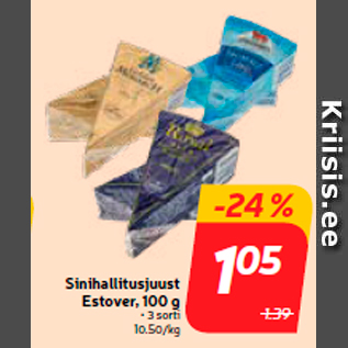 Allahindlus - Sinihallitusjuust Estover, 100 g