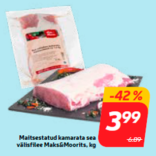 Allahindlus - Maitsestatud kamarata sea välisfilee Maks&Moorits, kg