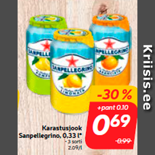 Скидка - Безалкогольный напиток Sanpellegrino, 0,33 л *