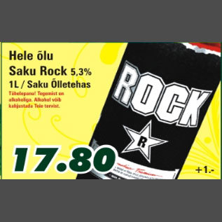 Allahindlus - Hele õlu Saku Rock