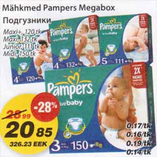 Allahindlus - Mähkmed Pampers Megabox