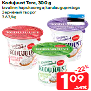 Allahindlus - Kodujuust Tere, 300 g