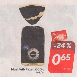 Скидка - Черный хлеб Fazer, 600 г