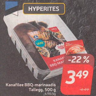 Allahindlus - Kanafilee BBQ-marinaadis Tallegg, 500 g