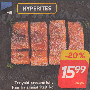 Allahindlus - Teriyaki-seesami lõhe Rimi kalameistritelt, kg