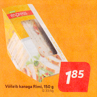 Скидка - Бутерброд с курицей Rimi, 150 г
