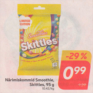 Allahindlus - Närimiskommid Smoothie, Skittles, 95 g