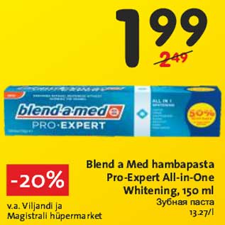 Allahindlus - Blend a Med hambapasta Pro-Expert All-in-One Whitening,