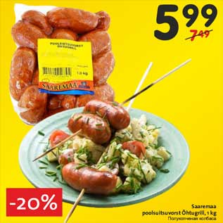 Allahindlus - Saaremaa poolsuitsuvorst Õhtugrill,
